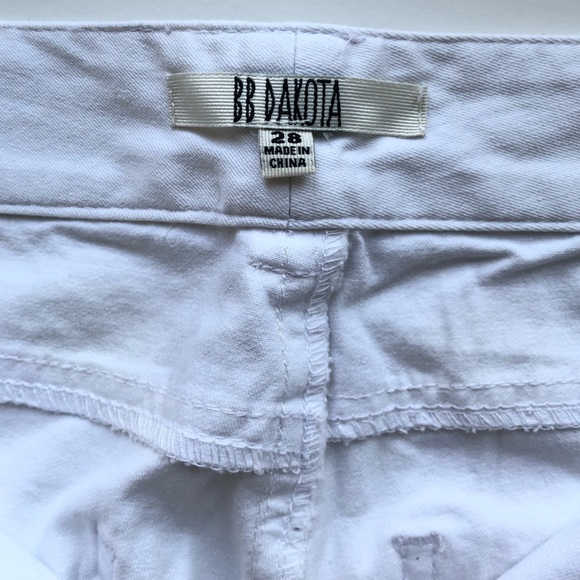 BB Dakota mid-rise white skinny w/ black stripe - Picture 5 of 12